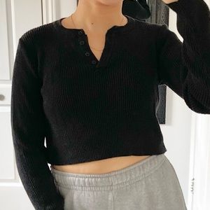 Brandy Melville Ribbed Knit Long Sleeve 🩷